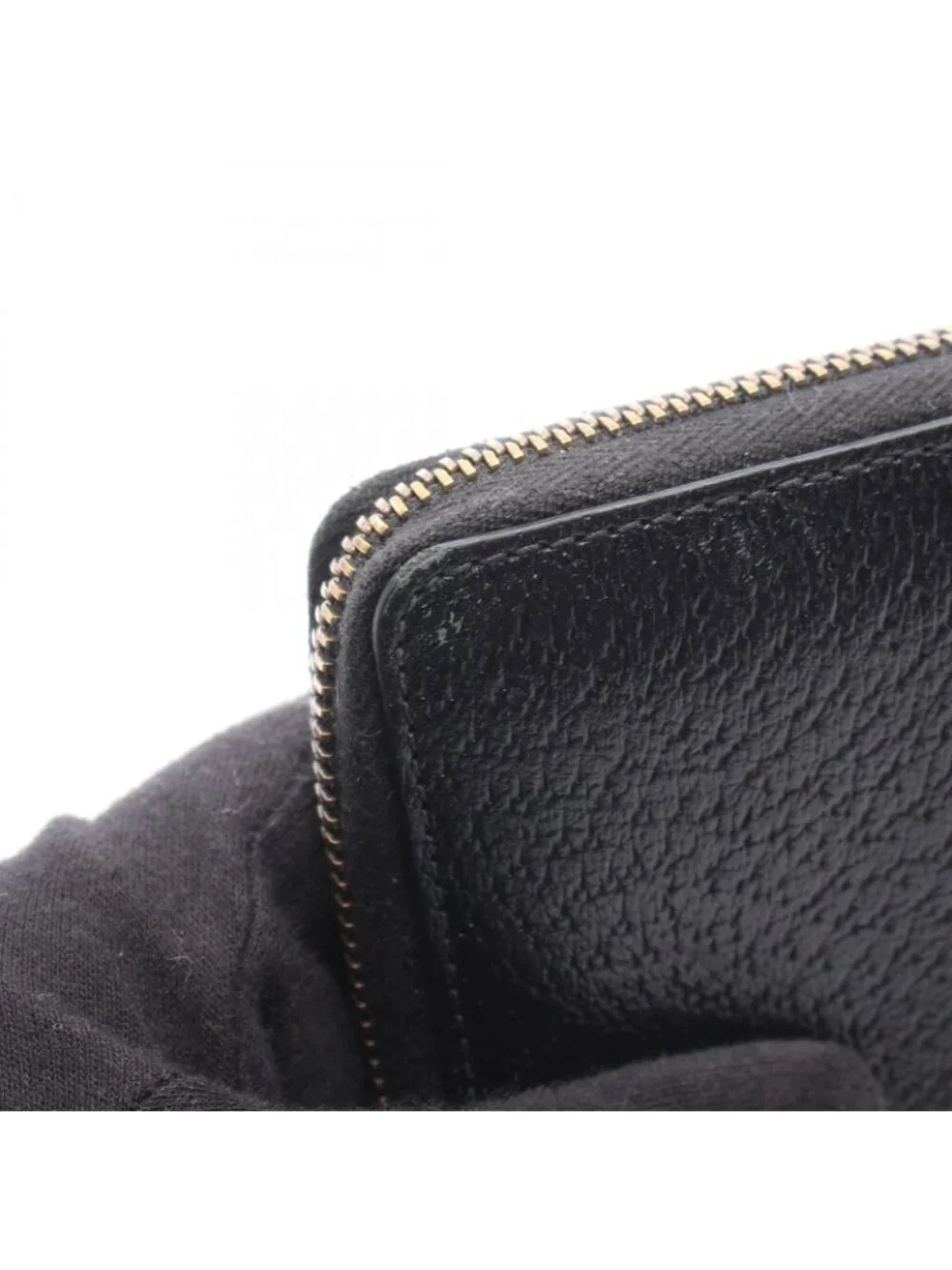 Gucci Round Wallet GG Marmont Black Leather